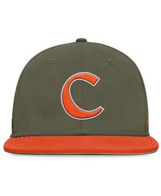 Men's Olive Clemson Tigers On-Field Dugout True Performance Fitted Hat