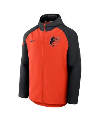 Men's Orange/Black Baltimore Orioles Authentic Collection Raglan Performance Full-Zip Jacket