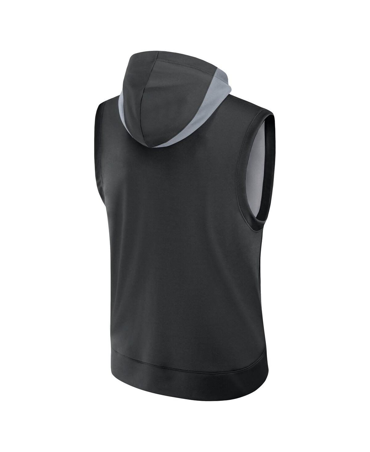 Nike Men's Black Chicago White Sox Authentic Collection Performance Sleeveless Pullover Hoodie In Gray