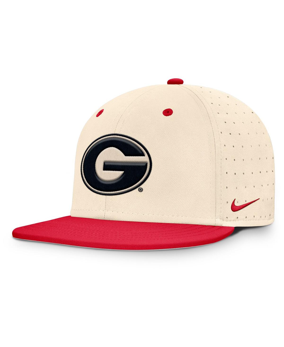 Nike Men's Natural Georgia Bulldogs On-field Dugout True Performance Fitted Hat In Natural