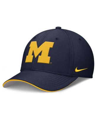 Nike - Men's  Navy Michigan Wolverines 2025 Dugout Coaches Rise Swoosh Performance Flex Hat