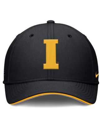 Men's Black Iowa Hawkeyes 2025 Dugout Coaches Rise Swoosh Performance Flex Hat
