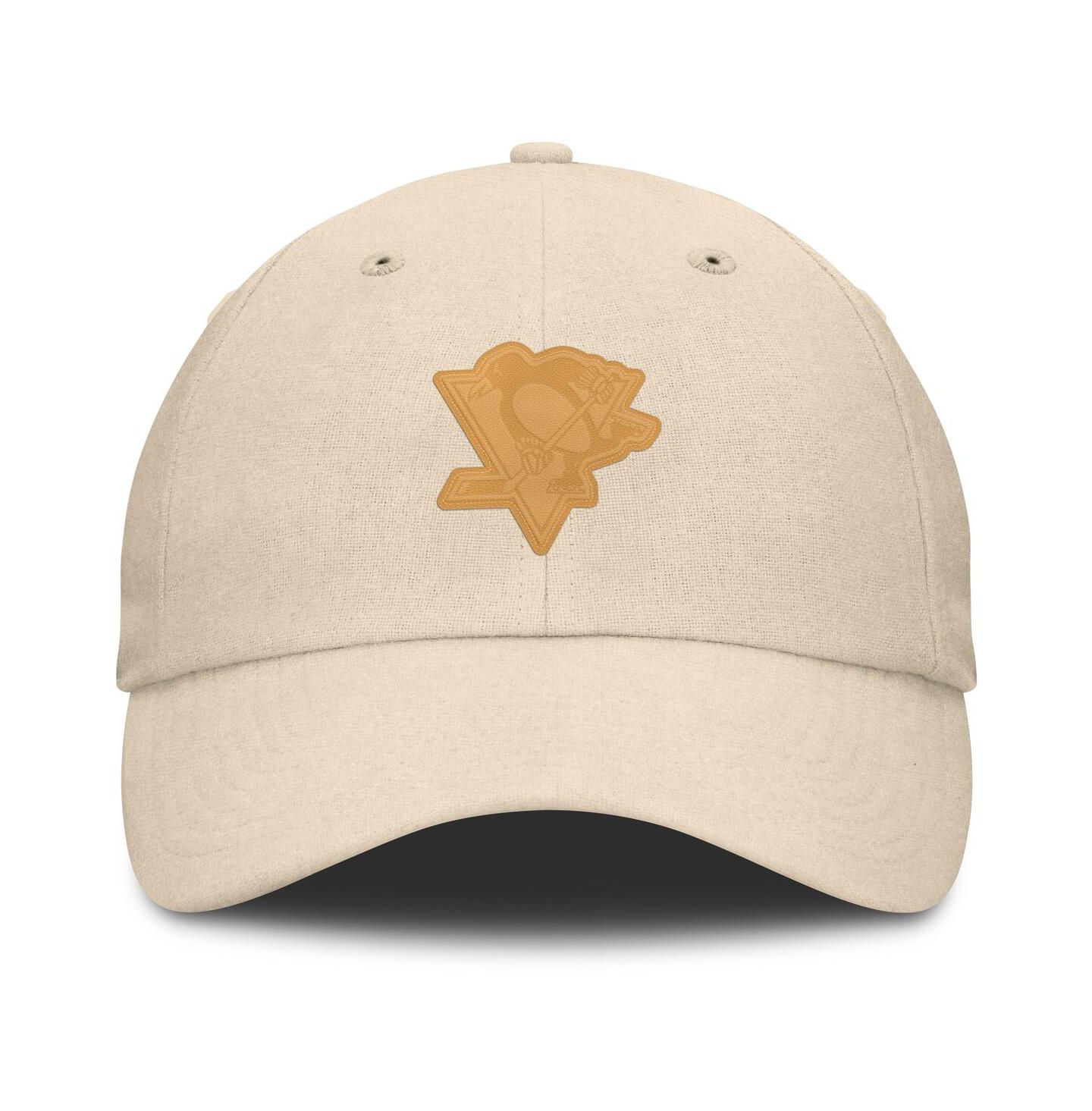 Мужская кепка Fanatics Tan Pittsburgh Penguins Front Office Canvas Adjustable Hat — фото 4