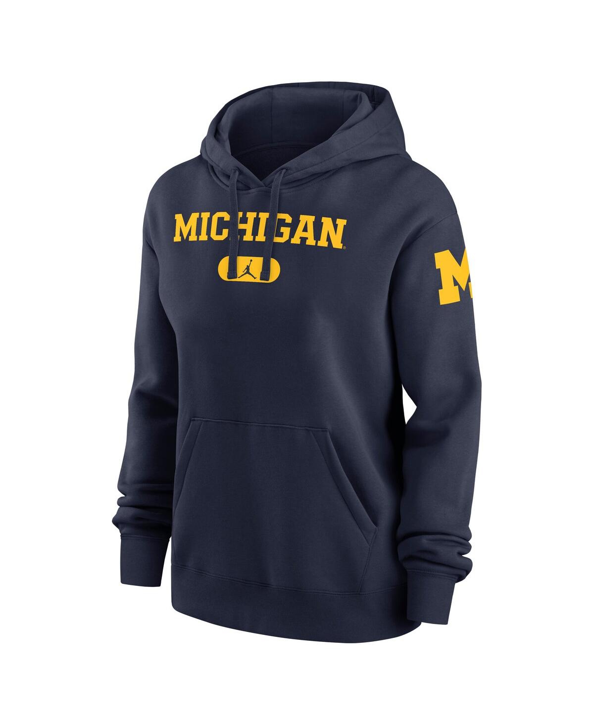 JORDAN WOMEN'S NAVY MICHIGAN WOLVERINES PHOENIX PULLOVER HOODIE 