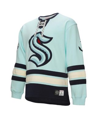Men's Light Blue Seattle Kraken Heritage Lace-Up Pullover Sweatshirt