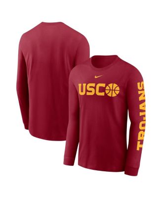 Nike - Men's Cardinal USC Trojans Basketball Icon Two-Hit Long Sleeve T-shirt
