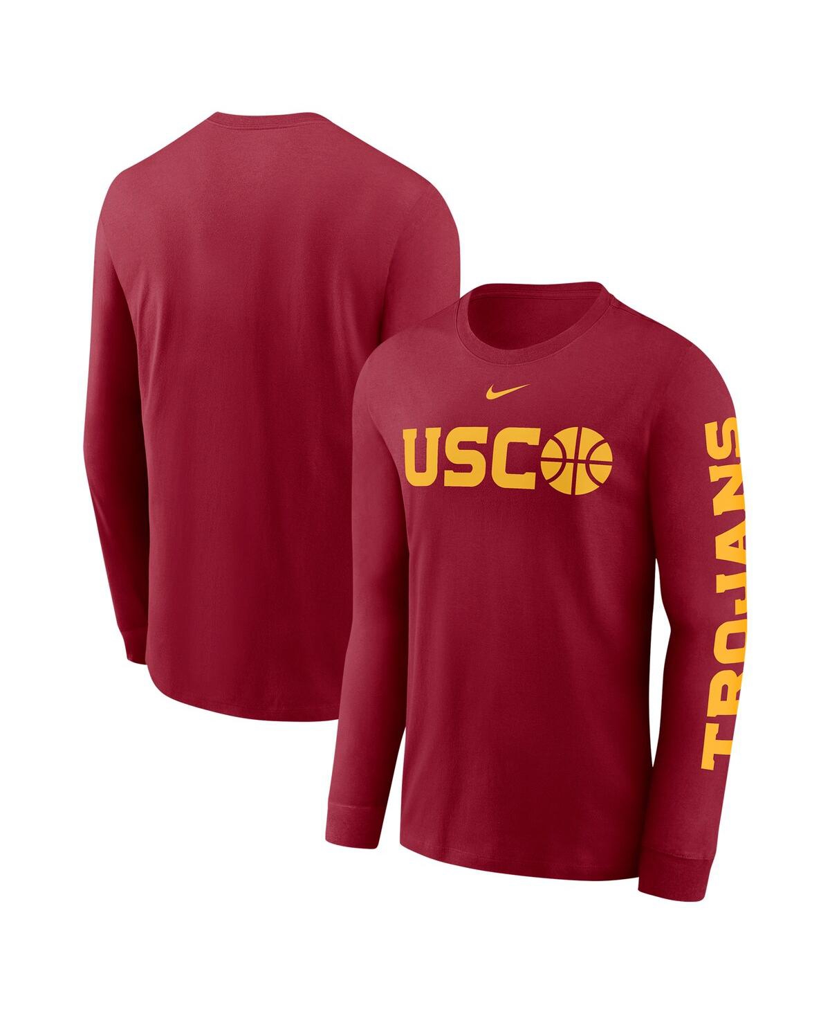 Nike Men's Cardinal Usc Trojans Basketball Icon Two-Hit Long Sleeve T-Shirt - Cardinal