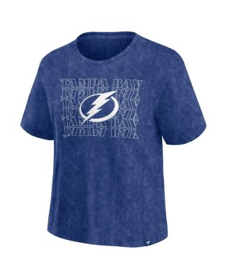 Women's Blue Tampa Bay Lightning Faded Wash T-Shirt