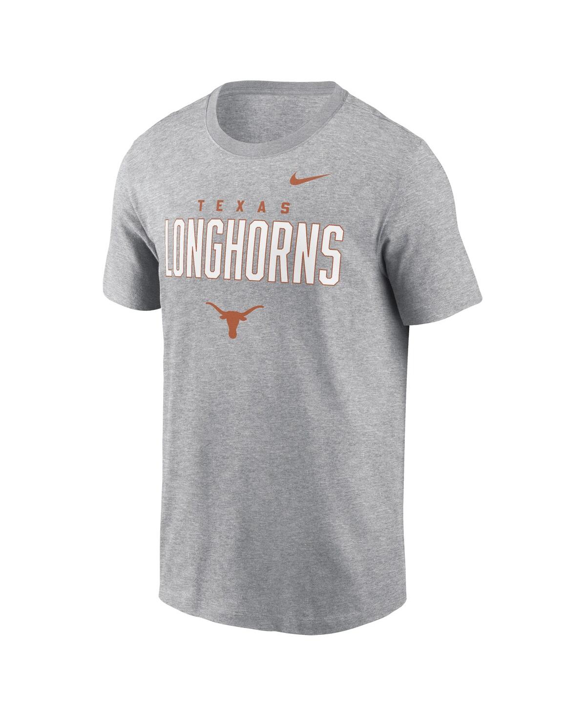 Nike Men's Heather Gray Texas Longhorns Campus 2-hit Primary Mascot T-shirt In Gray