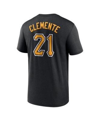 Men's Roberto Clemente Black Pittsburgh Pirates Legend Name and Number Home T-Shirt