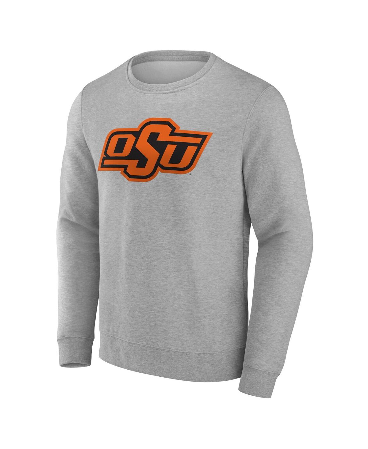 Fanatics Men's Gray Oklahoma State Cowboys Evergreen Fleece Pullover Sweatshirt In Gray