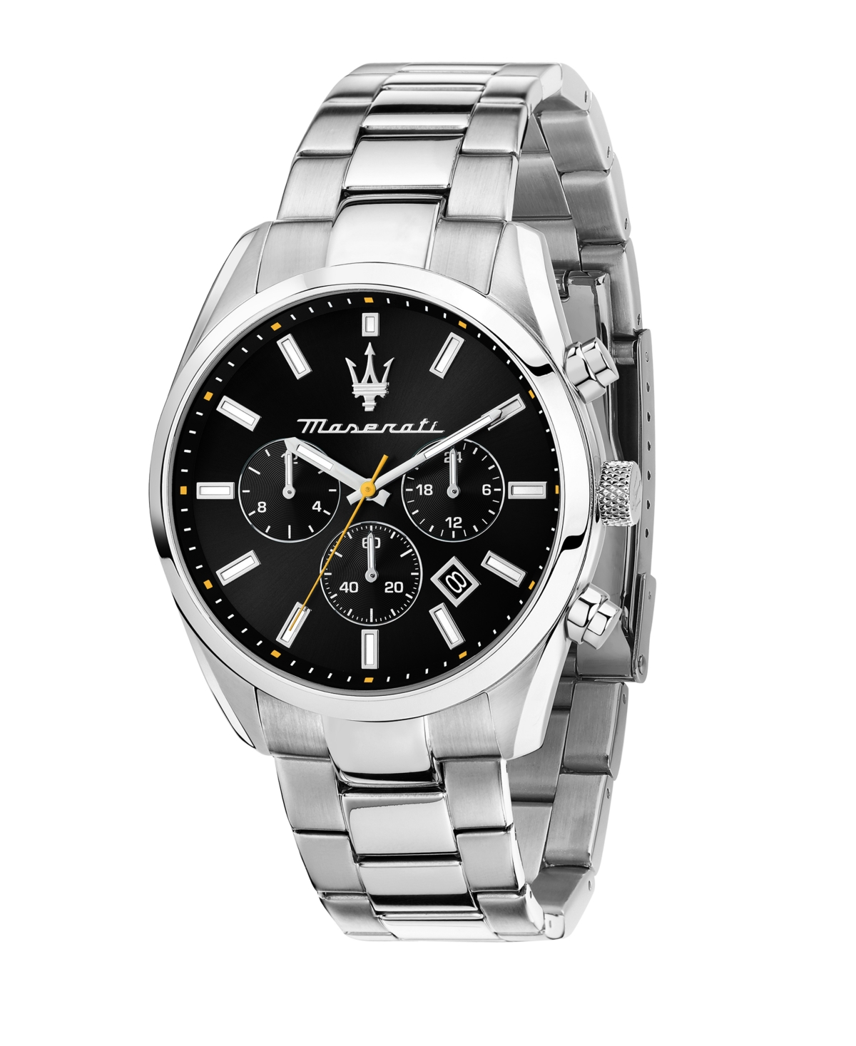 Men's Multifunction Stainless Steel Metal Band Watch, 43mm - Stainless Steel