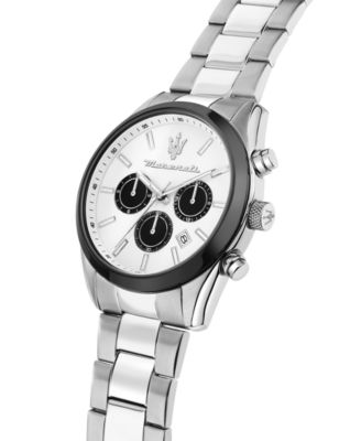 Men's Multifunction Stainless Steel Metal Band Watch, 43mm