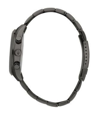 Men's Multifunction Gray Metal Band Watch, 43mm