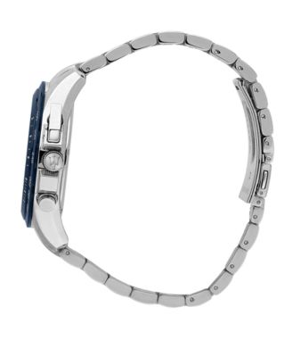 Men's Chronograph Stainless Steel Metal Band Watch, 45mm