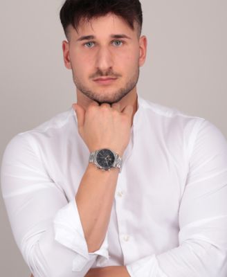 Men's Chronograph Stainless Steel Metal Band Watch, 42mm