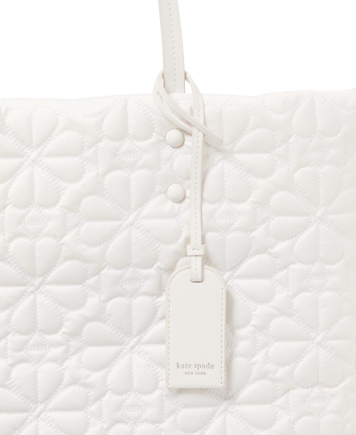 Kate Spade Tilly Large Quilted Tote Bag In White Dove