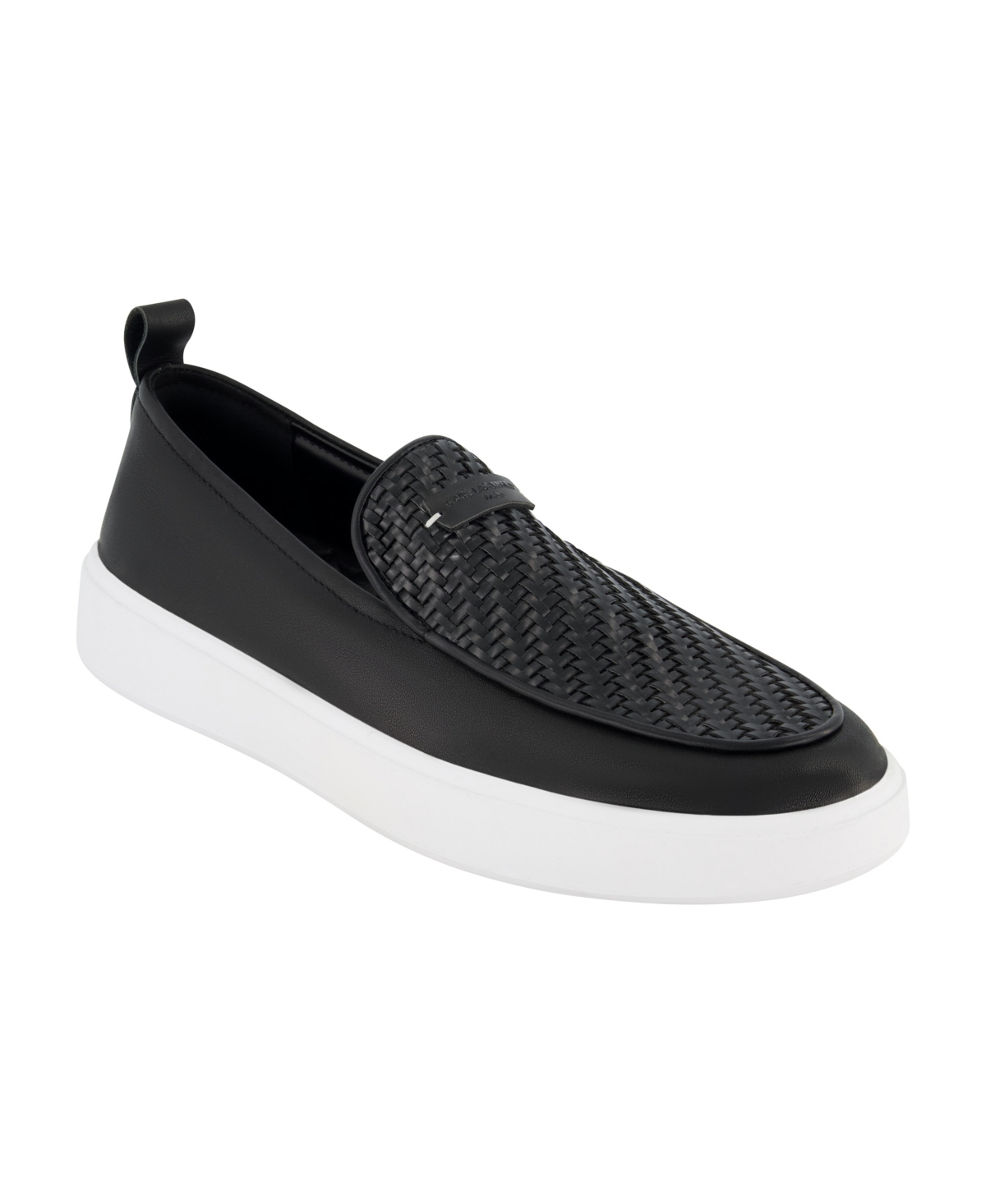 Men's Woven Slip On Loafers - Black