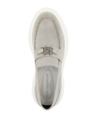 Men's White Label Suede KL Bit Moccasin Loafers