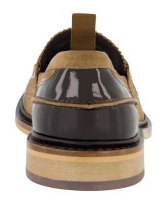 Men's White Label Suede Penny Loafers