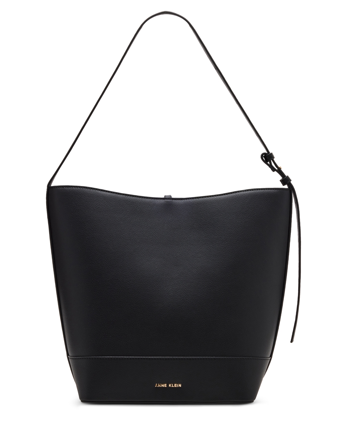 Shop Anne Klein Tassel Large Hobo Bag In Black