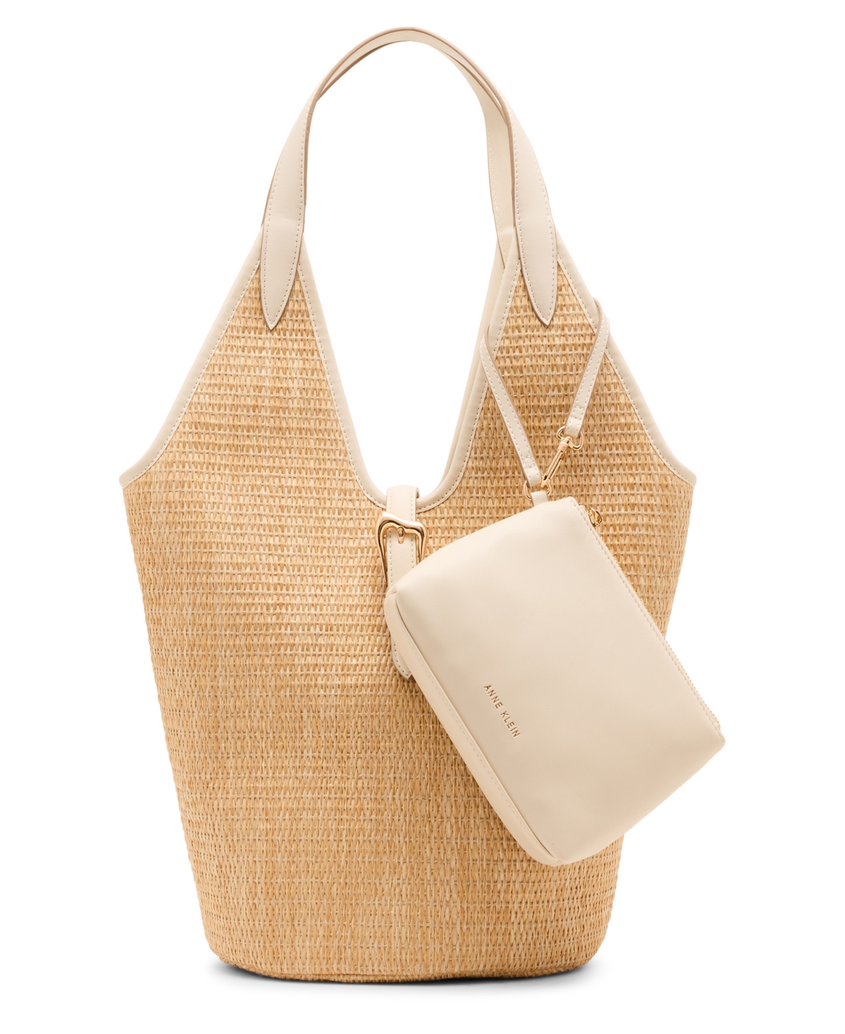 Shop Anne Klein Angular Large Hobo Bag In White