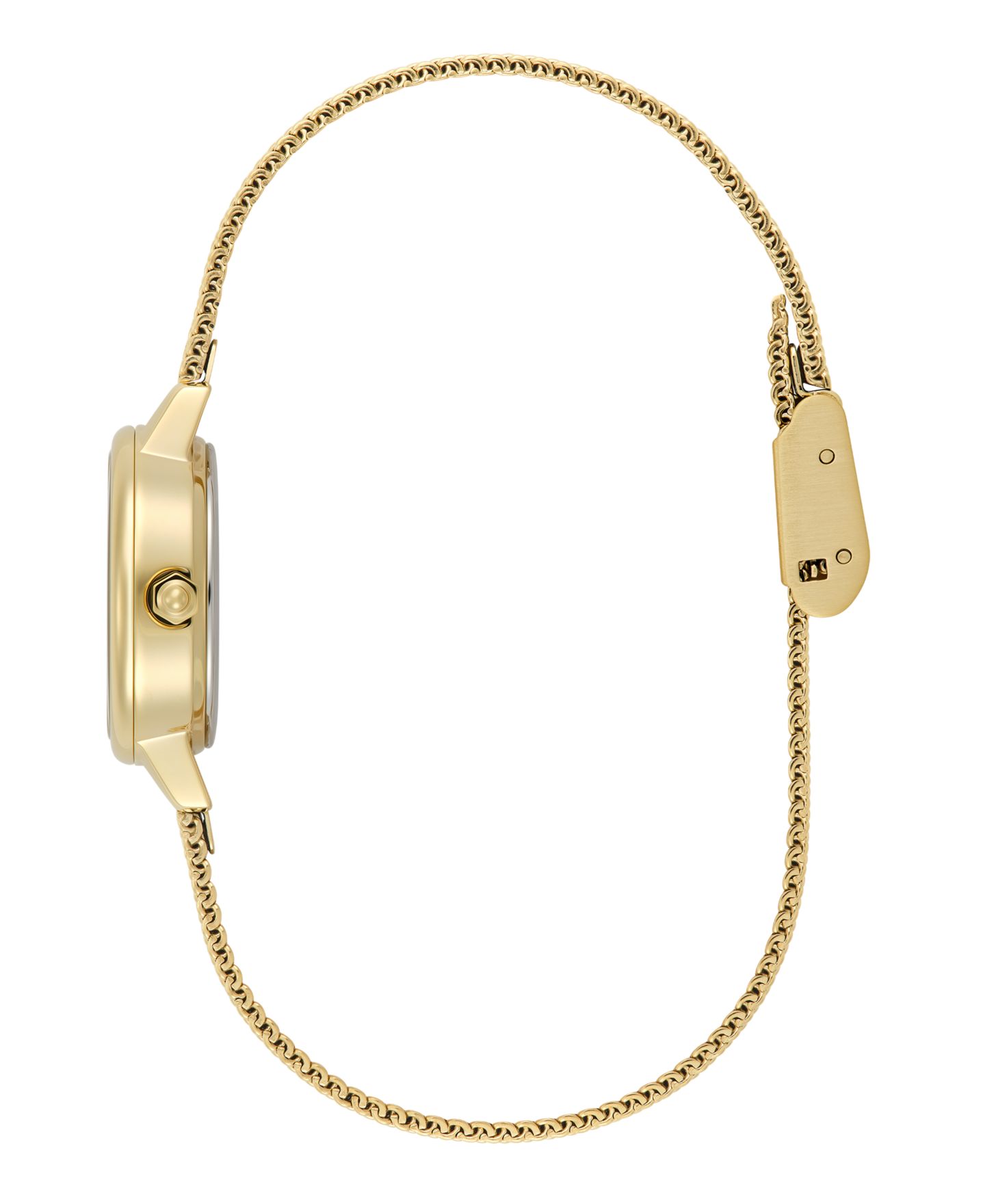 Женские часы Olivia Burton Mini Classic Gold Tone Stainless Steel Mesh Bracelet Watch, 23mm — фото 3