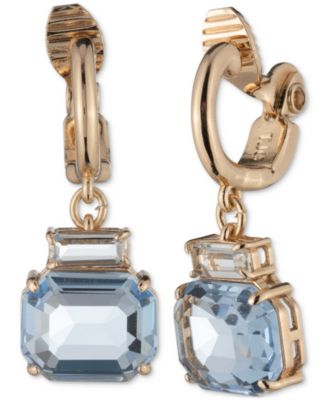Lauren Ralph Lauren - Gold-Tone Crystal Drop Clip Earrings