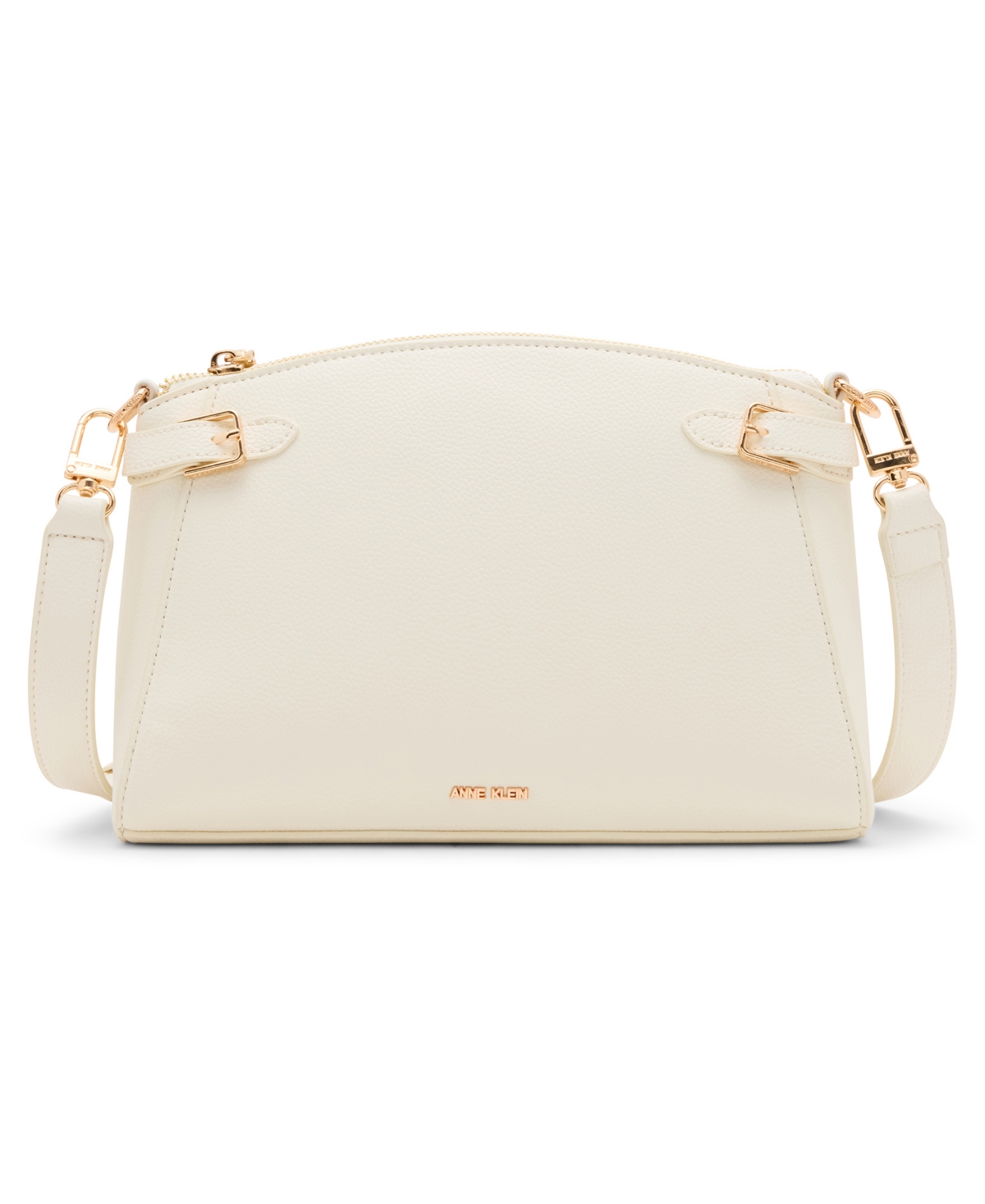 Belted Dome Small Crossbody Bag - White