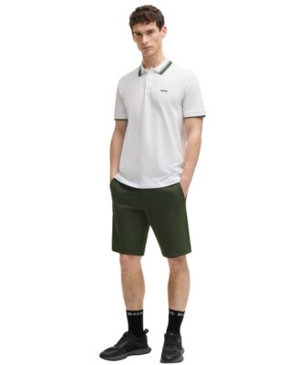 Men's Contrast Stripe Regular-Fit Paddy Polo Shirt