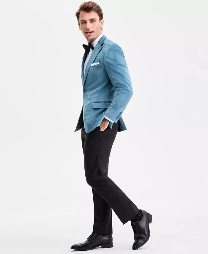 Men's Slim-Fit Velvet Sport Coat - thumbnail 4