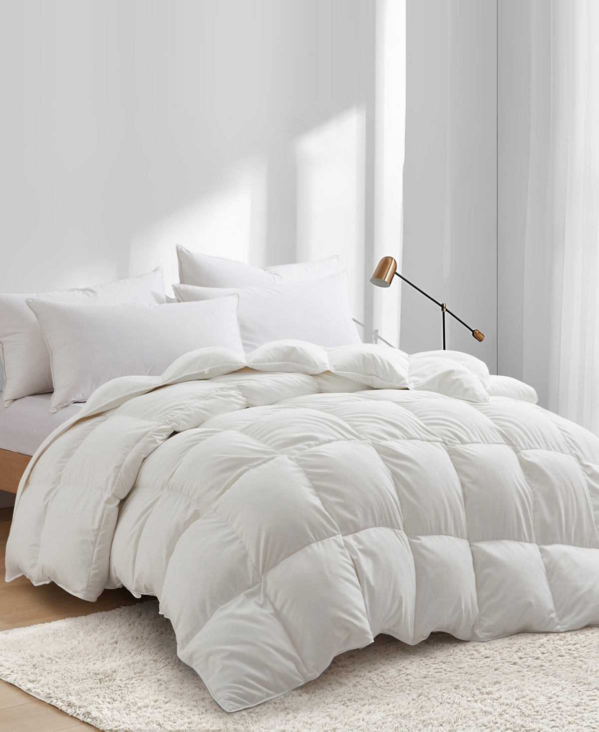 Unikome Heavyweight Goose Down Fiber Comforter, Full/queen