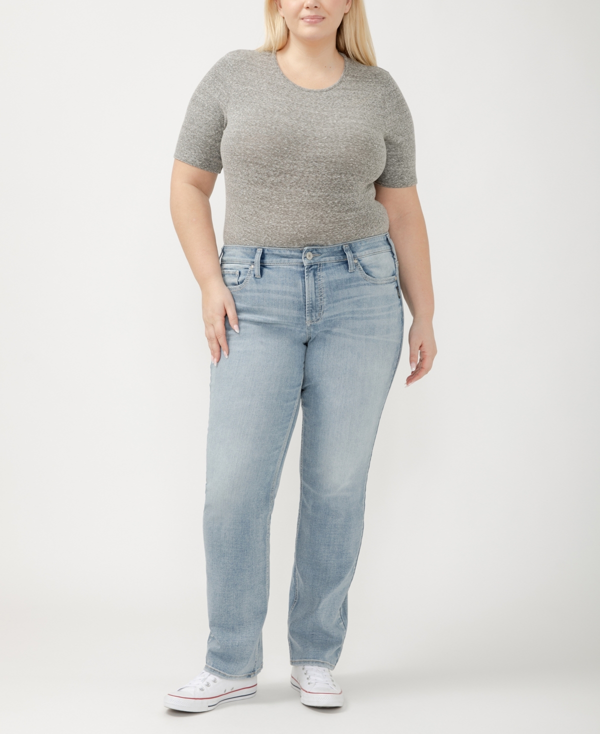 Shop Silver Jeans Co. Plus Size Suki Mid Rise Curvy Fit Slim Bootcut Jeans