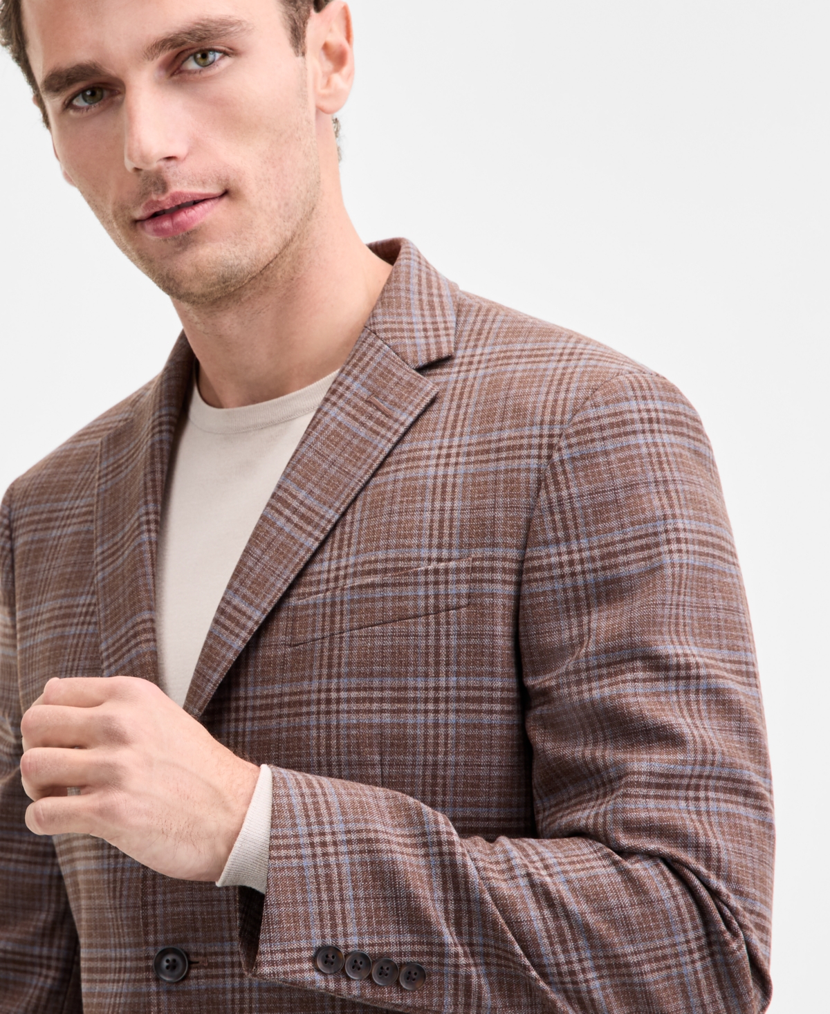 Kenneth Cole Reaction Men's Slim-Fit Techni-Cole Plaid Sport Coat
