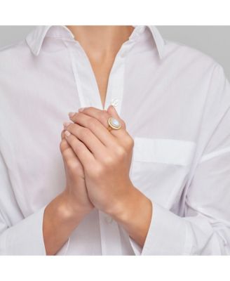 Moonstone Halo Ring 14k gold vermeil