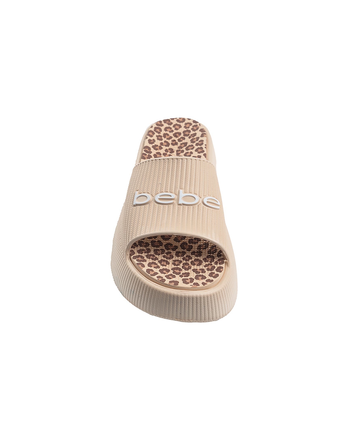 Bebe Little And Big Girls Trendy And Comfortable Summer Platform Slides In Sand