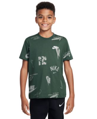 Nike - Big Kids Sportswear Printed Cotton T-Shirt