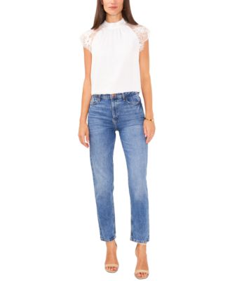 Women's Lace-Sleeve Top