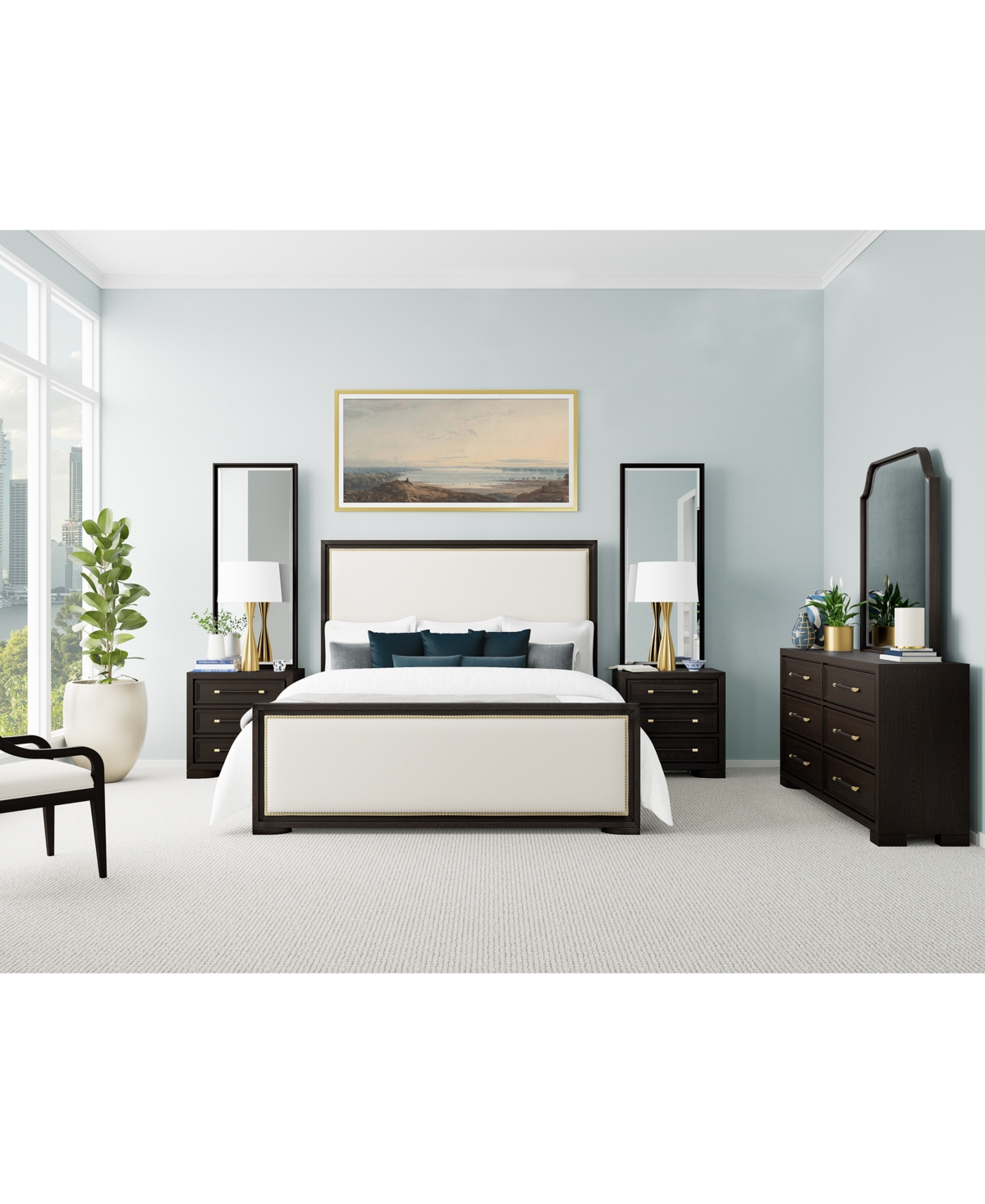 Macy's Mazen 3-pc. Queen Set (bed, Dresser & Nightstand) In White