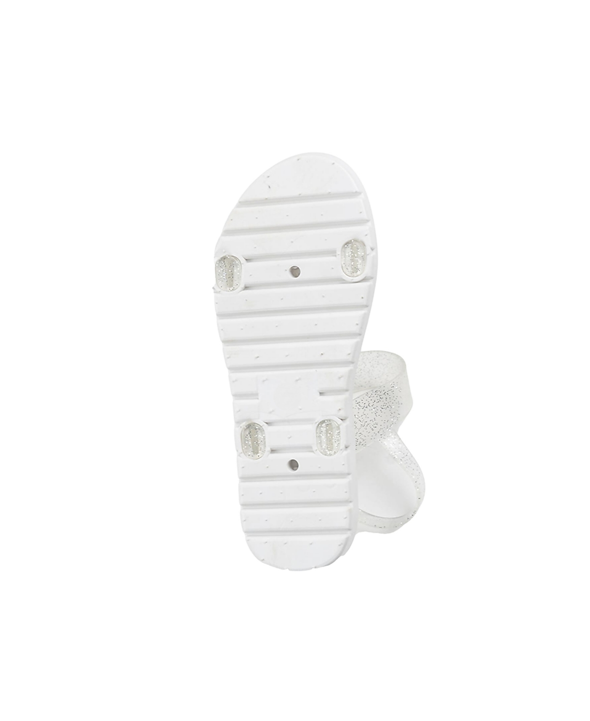 Bebe Little Girls Sparkly Summer With Rhinestone And Bow Sandals In Silver