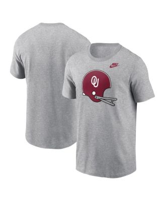Nike - Men's Heather Gray Oklahoma Sooners Legacy Helmet T-shirt