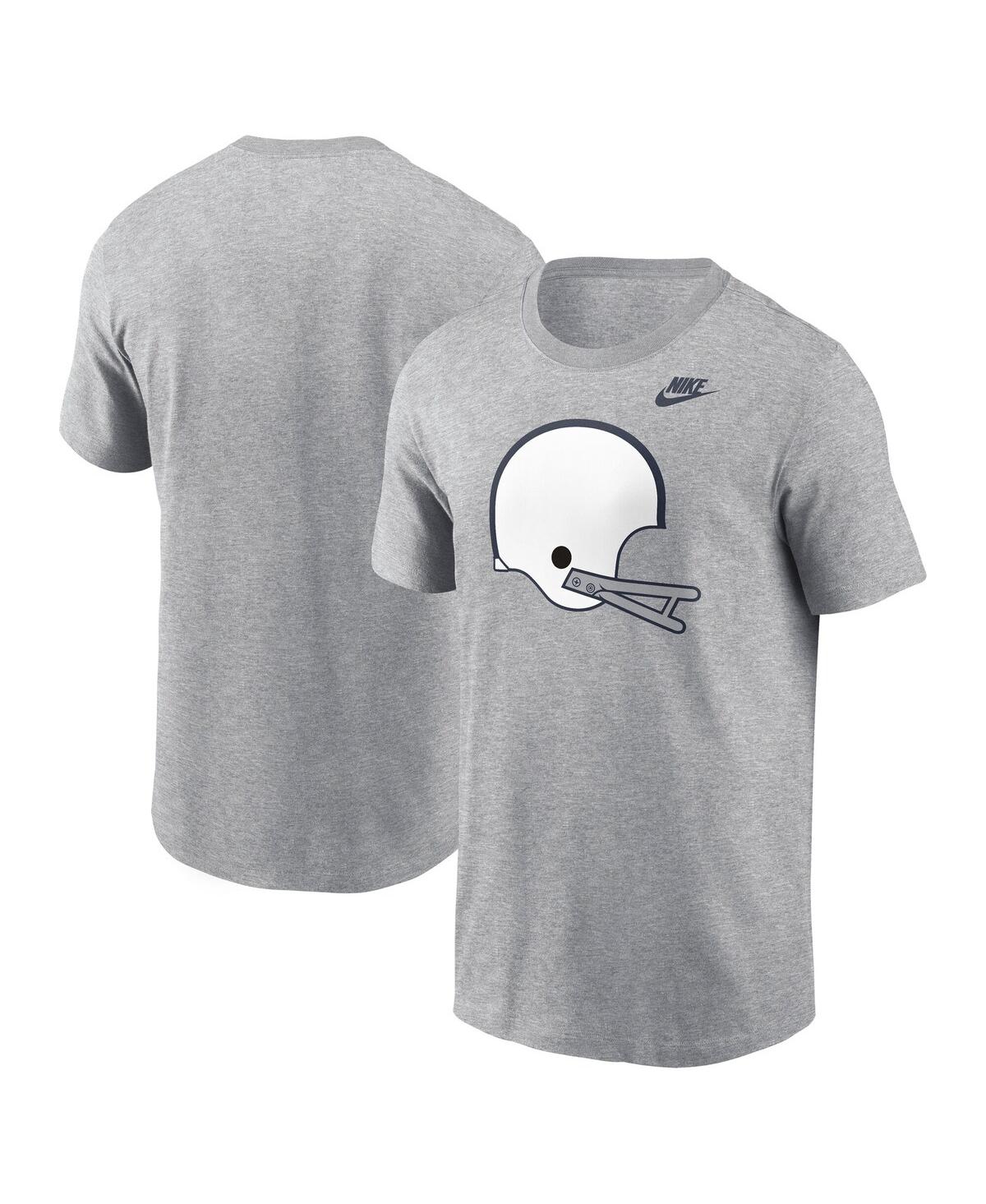 Nike Men's Heather Gray Penn State Nittany Lions Legacy Helmet T-shirt In Gray