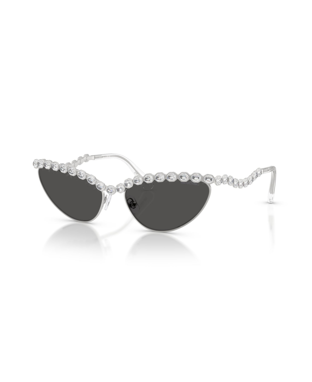 Swarovski Womens Silver Sk7030 Cat Eye-frame Metal Sunglasses In Multi