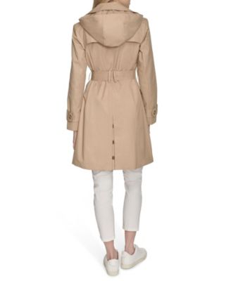 Women's 36 1/2” D/B Trench Coat With Removable Hood
