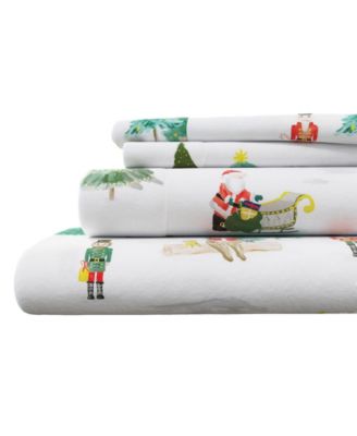 Ultra-Soft Turkish Cotton Flannel Holiday Print Sheet Set