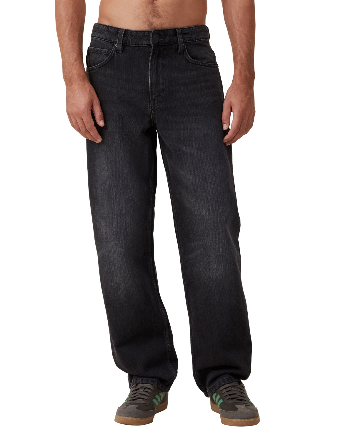 Shop Cotton On Men's Baggy Jeans In Revolve Black