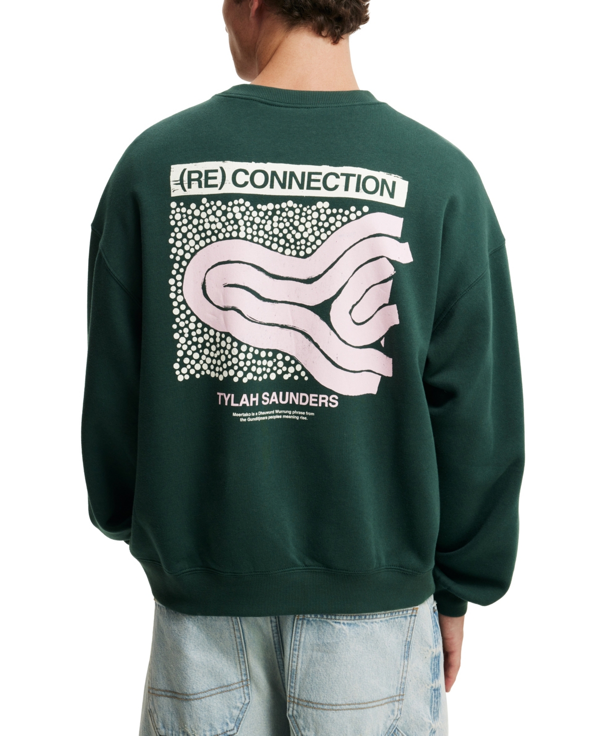 COTTON ON MEN'S BOX FIT CREW NECK SWEATER 
