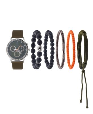 Men's Quartz Olive Polyurethane Strap Watch 43mm