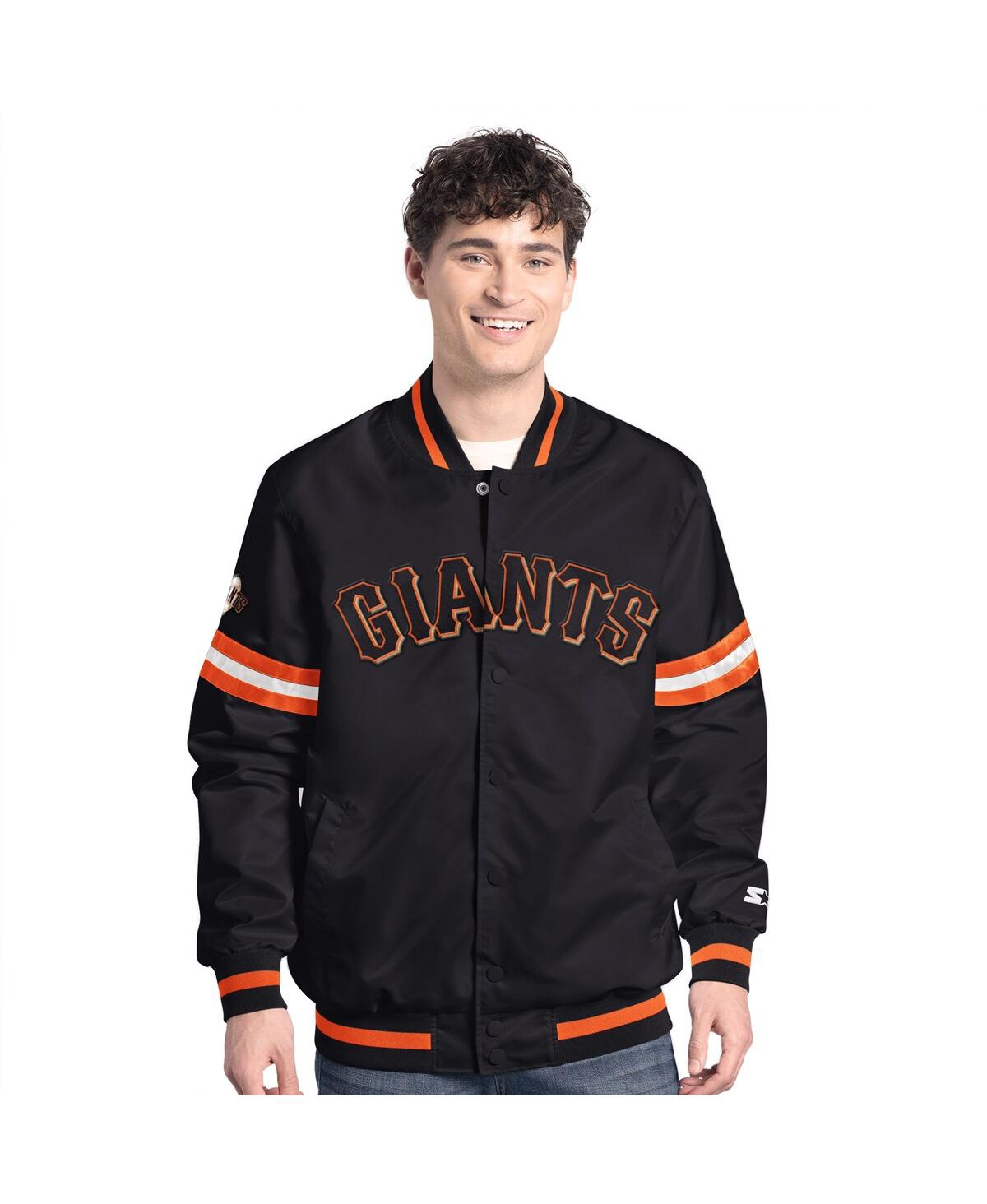 Men'sÂ Black San Francisco Giants Scout Full-Snap Varsity Jacket - Black
