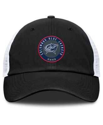 Men's Black Columbus Blue Jackets Averie Trucker Adjustable Hat